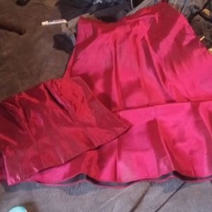 Formal Red, deep , rich, iridescent dress, #4 .